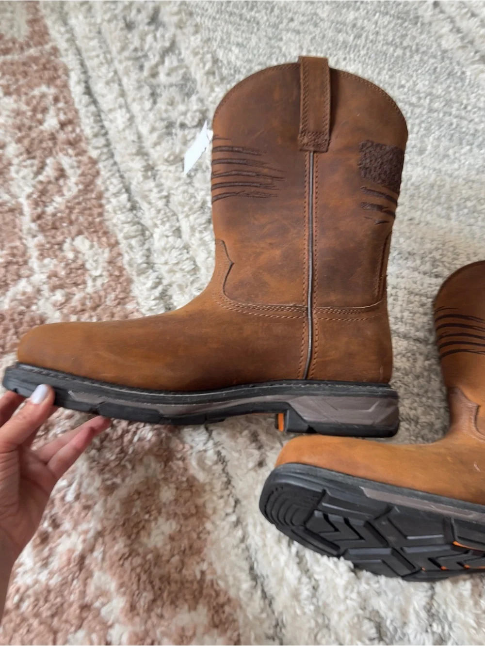 NWT - Ariat Men’s Brown Pull-On Work Boot with Carbon Toe